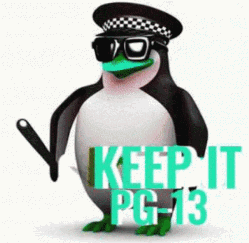 Penguin Police Hat Sunglasses Keep It PG-13 GIF