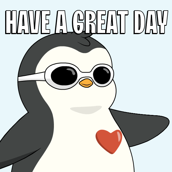 Penguin's Heart Beating Have A Good Day Love GIF