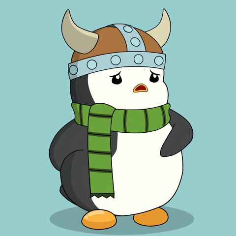 Penguin's Stomachache Bubble Guts GIF