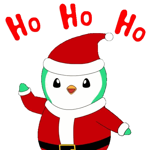 Penguin Santa Claus Ho Ho Ho