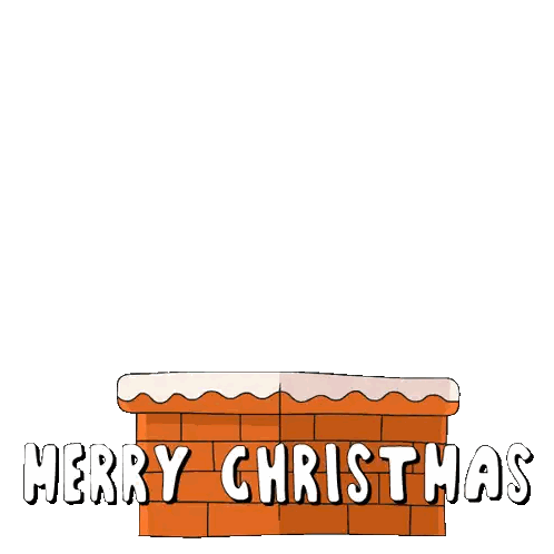 Penguin Santa Sitting Chimney Christmas