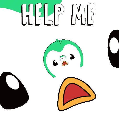 Penguin Saying Help Me