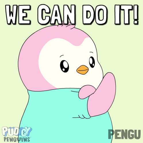 Penguin Saying We Can Do It GIF