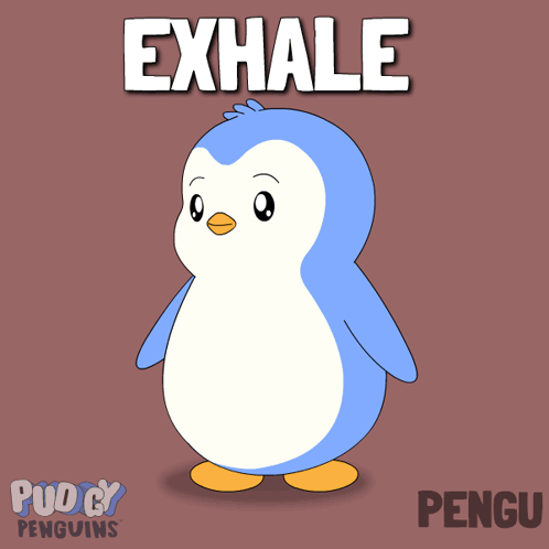 Penguin Says Exhale GIF
