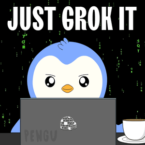 Penguin Sitting In Front Of Laptop Saying Pengu GIF