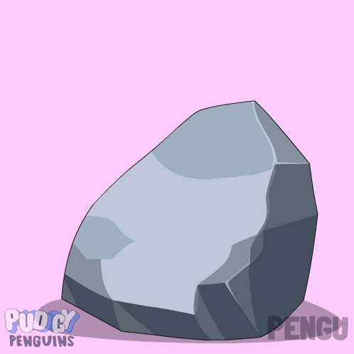 Penguin Sitting On Rock GIF