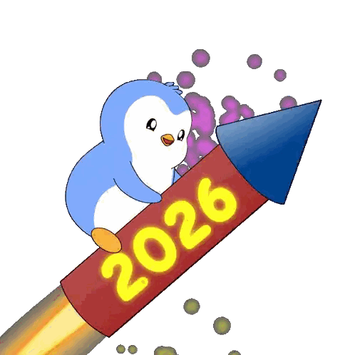 Penguin Sitting on Rocket 2026