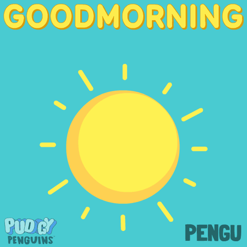 Penguin Sitting On Sun Good Morning GIF