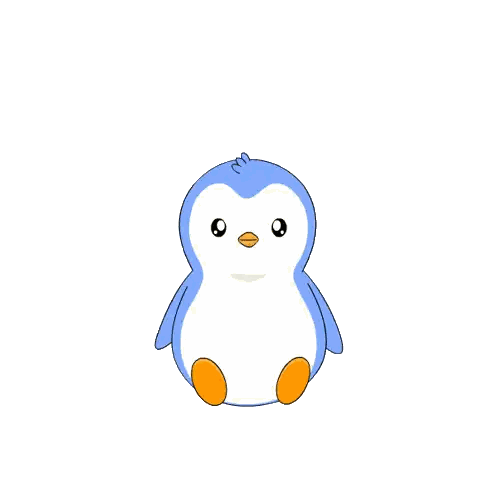 Penguin Sitting Under Umbrella