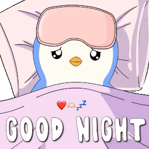 Penguin Sleep Mask Good Night GIF