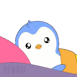 Penguin Sleeping in Bed Good Night
