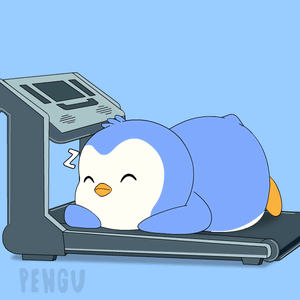 Penguin Sleeping on Treadmill Pengu