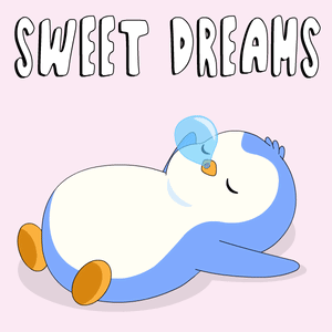 Penguin Sleeping With Sweet Dreams