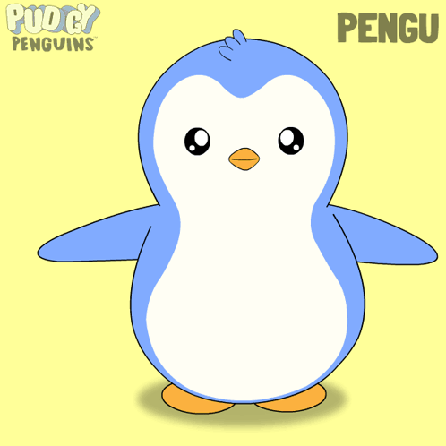 Penguin Standing in Front of Happy New Year