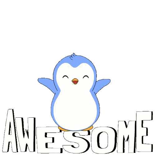 Penguin Standing Next To Awesome