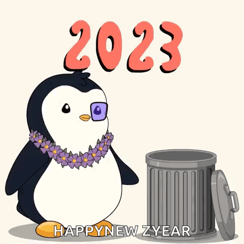Penguin Sunglasses and Lei by Trash Can 2024
