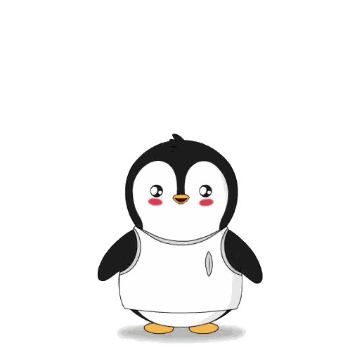 Penguin Surrounded by Hearts I Love You Mommy