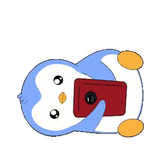Penguin Taking Selfie With Red Camera