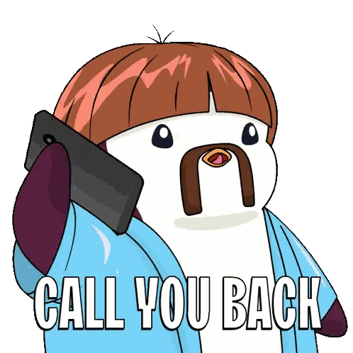 Penguin Talking on Cell Phone Call You Back