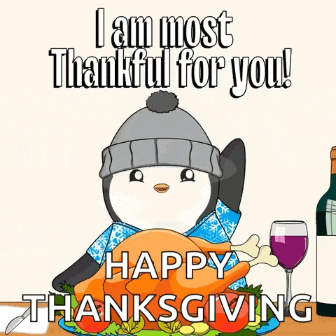 Penguin Thanksgiving Gif GIF