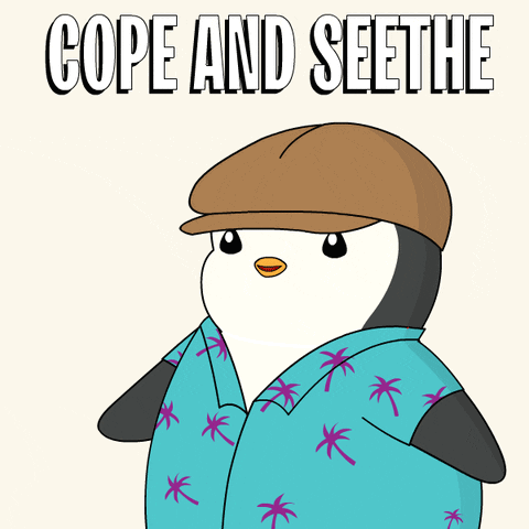 Penguin Wearing Hat and Shirt Saying Cope and See The