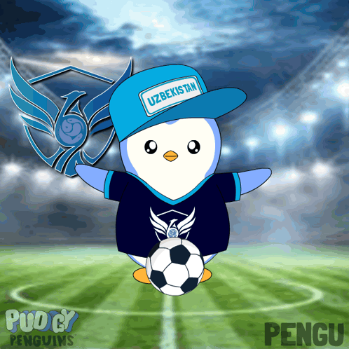 Penguin Wearing Hat Saying Uzbekistan
