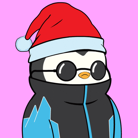 Penguin Wearing Heart Glasses With Pengu GIF