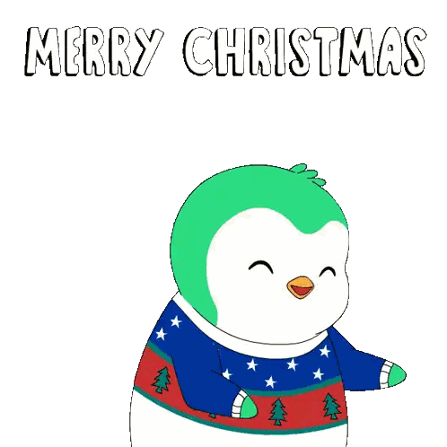 Penguin Wearing Merry Christmas Sweater