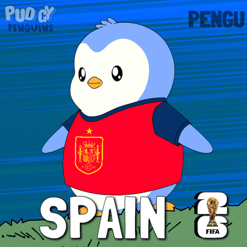 Penguin Wearing Red Shirt Says Spain