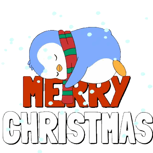Penguin Wearing Scarf Sleeping