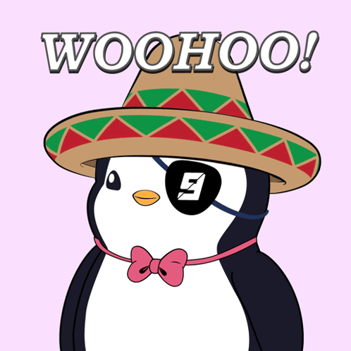 Penguin Wearing Sombrero Woohoo GIF