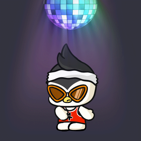 Penguin Wearing Sunglasses and Headband