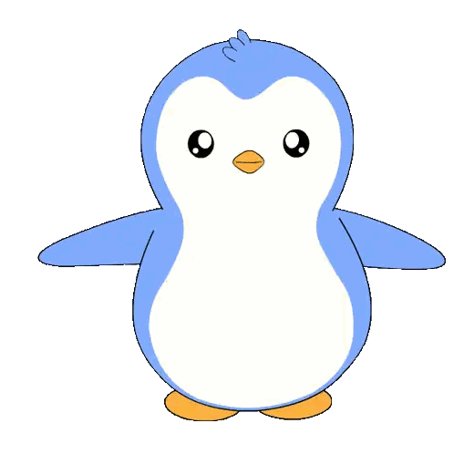 Penguin Wishing Happy and Healthy New Year