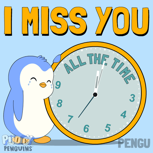Penguin With All The Time Clock