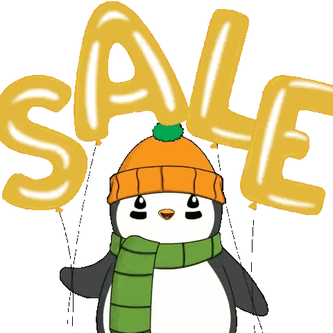 Penguin with Balloons Sale