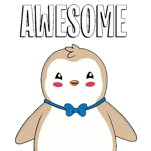 Penguin With Blue Bow Tie Thumbs Up