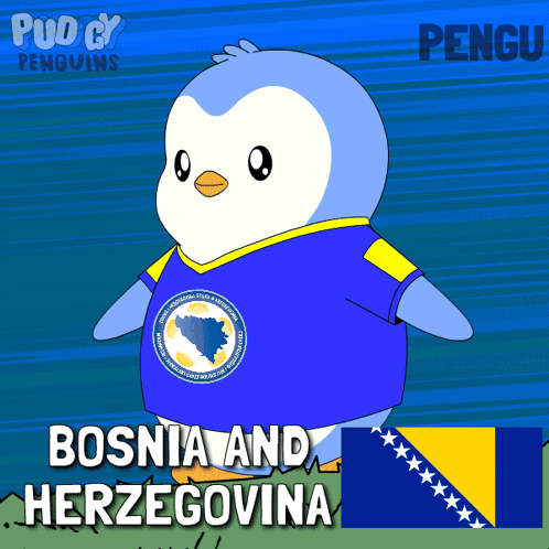 Penguin With Bosnia And Herzegovina GIF