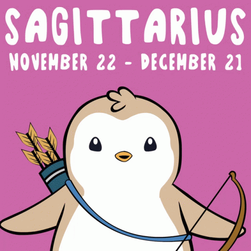 Penguin With Bow And Arrow Sagittarius GIF