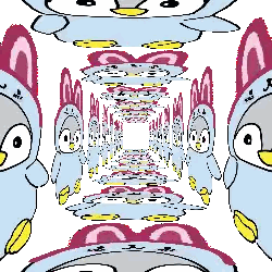 Penguin with Bunny Ears and Hat