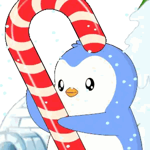 Penguin with Candy Cane