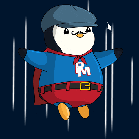 Penguin with Cape and M Hat