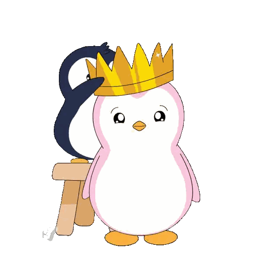 Penguin With Crown Next to Penguin Best Mum