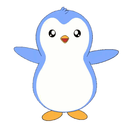 Penguin With Eyes Closed Thank You