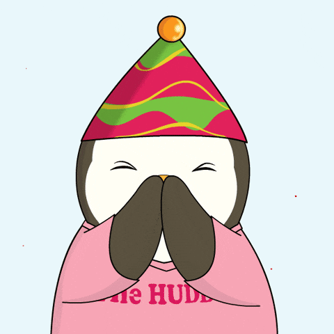 Penguin With Hat Kisses Mua GIF
