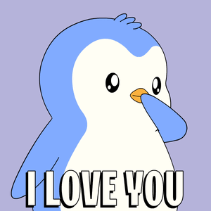 Penguin With Heart I Love You