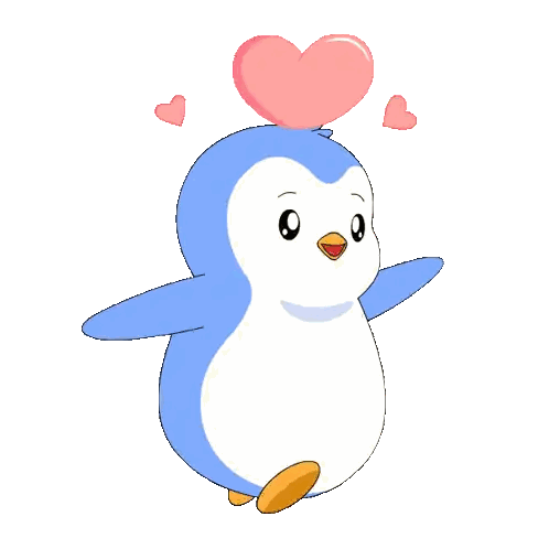 Penguin With Heart On Head