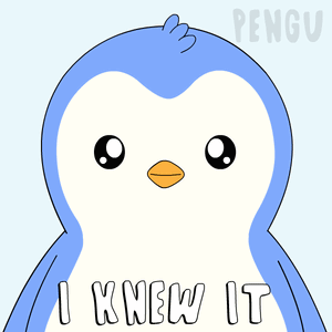 Penguin With I Knew It Text