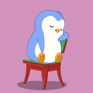 Penguin with Laptop and Back to Work