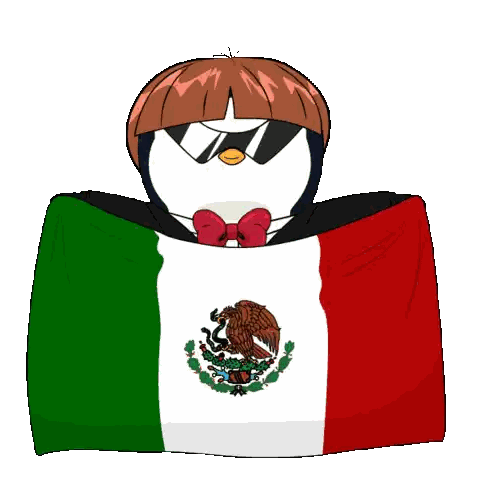 Penguin With Mexican Flag