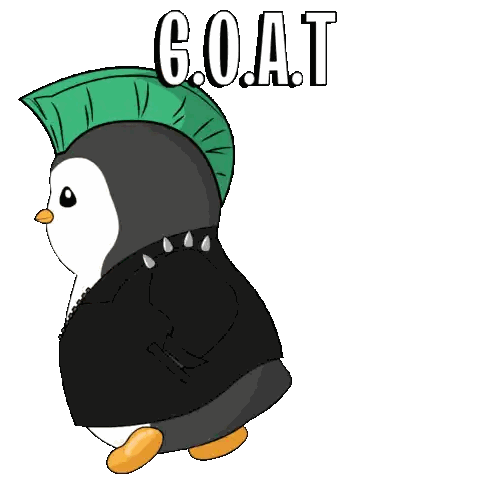 Penguin with Mohawk and Goat Jacket